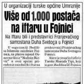 Više od 1000 postača na iftaru u Fojnici