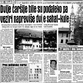 Dvije čaršije bile su podaleko pa veziri napraviše dvije sahat-kule