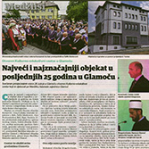 Najveći i najznačajniji objekat u posljednih 25 godina u Glamoču