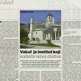 Vakuf je institut koji podstiče razvoj društva