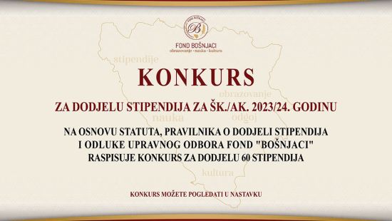 Konkurs za dodjelu stipendija za šk./ak. 2023/24. godinu