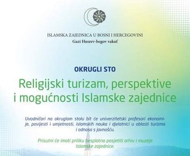 Okrugli sto o religijskom turizmu i perspektivama IZ