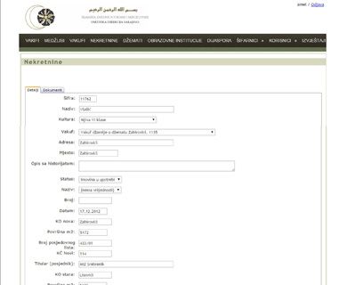 Vakufska direkcija IZ u BiH uspostavila jedinstvenu bazu podataka vakufske imovine (registar vakufa)