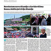 Bereketom nove džamije u Zavidovićima Bosna dobila još dvije džamije
