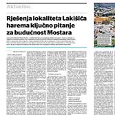 Rješenje lokaliteta Lakišića harema ključno pitanje za budućnost Mostara