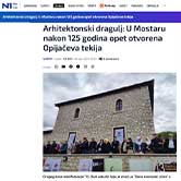 Arhitektonski dragulji: U Mostaru nakon 125 godina opet otvorena Opijačeva tekija