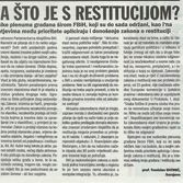 A što je sa restitucijom?