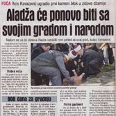 Aladža će ponovo biti sa svojim gradom i narodom