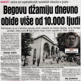 Begovu džamiju dnevno obiđe više od 10.000 ljudi