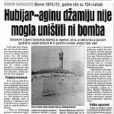 Hubijar-aginu džamiju nije mogla uništiti ni bomba