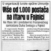 Više od 1000 postača na iftaru u Fojnici