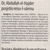 Dr. Abdullah el-Hajder posjetio reisu-u-ulemu