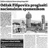 Odžak Filipovića proglasiti nacionalnim spomenikom