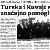 Turska i Kuvajt su značajno pomogli BiH