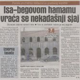 Isa-begovom hamamu vraća se nekadašnji sjaj