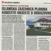 Islamska zajednica planira koristiti objekte u obrazovne svrhe