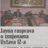 Javna rasprava o izmjenama Ustava IZ-a