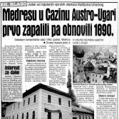 Medresu u Cazinu Austro-Ugari prvo zapalili pa obnovili 1890.