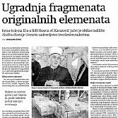 Ugradnja fragmenata originalnih elemenata