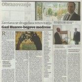 Završava se druga faza renoviranja Gazi Husrev-begove medrese