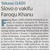 Slovo o vakifu Faroqu Khanu