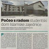 Počeo s radom studentski dom Islamske zajednice