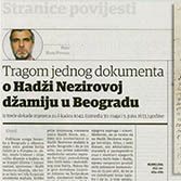 Tragom jednog dokumenta o Hadži Nazirovoj džamiju u Beogradu