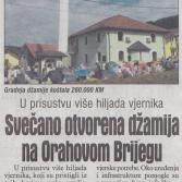 Svečano otvorena džamija na Orahovom brijegu