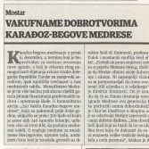 Vakufname dobrotvorima Karadož-begove medrese